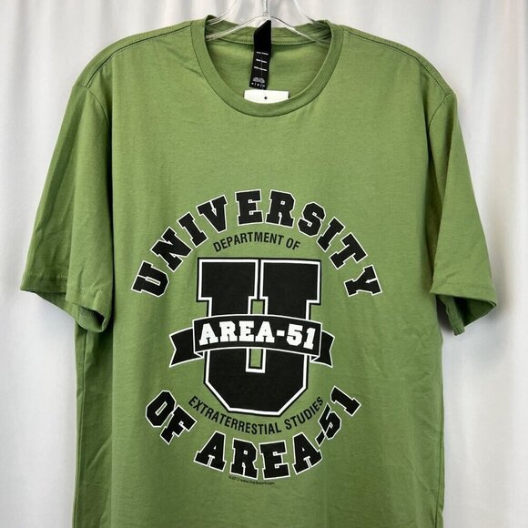 District Other - District Men’s Crew Neck Short Sleeve Area 51 T-Shirt Green/Multi M New